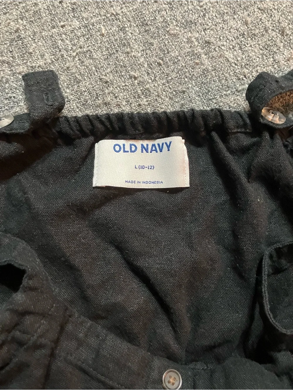 Old Navy Black Sleeveless Button-Front Romper One-Piece
